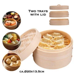 Voorkant -Barbecue-Uitrusting Bamboe Stoommand 13 5 X 20 Cm 3