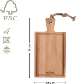 Voorkant -Barbecue-Uitrusting Beuken Steakplank 35 x 18 5 x 2 Cm 2