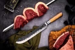 Forged Churrasco Forged Olive Spies V-Vorm 50 Cm -Barbecue-Uitrusting Forged Churrasco Olive Spies V Vorm 50Cm 3