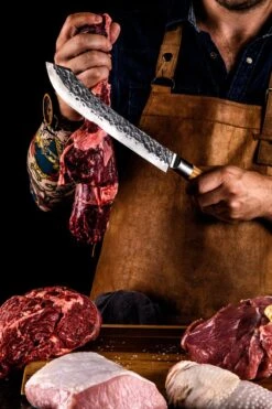 Forged Olive Forged Slagersmes -Barbecue-Uitrusting Forged Olive Slagersmes 5