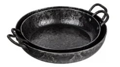 Forged Pan Met 2 Handvatten 24 Cm -Barbecue-Uitrusting Forged pan met 2 handvatten 24 cm zijkant