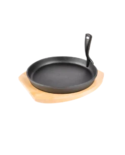 Grill Guru Cast Iron Cooking Plate & Holder