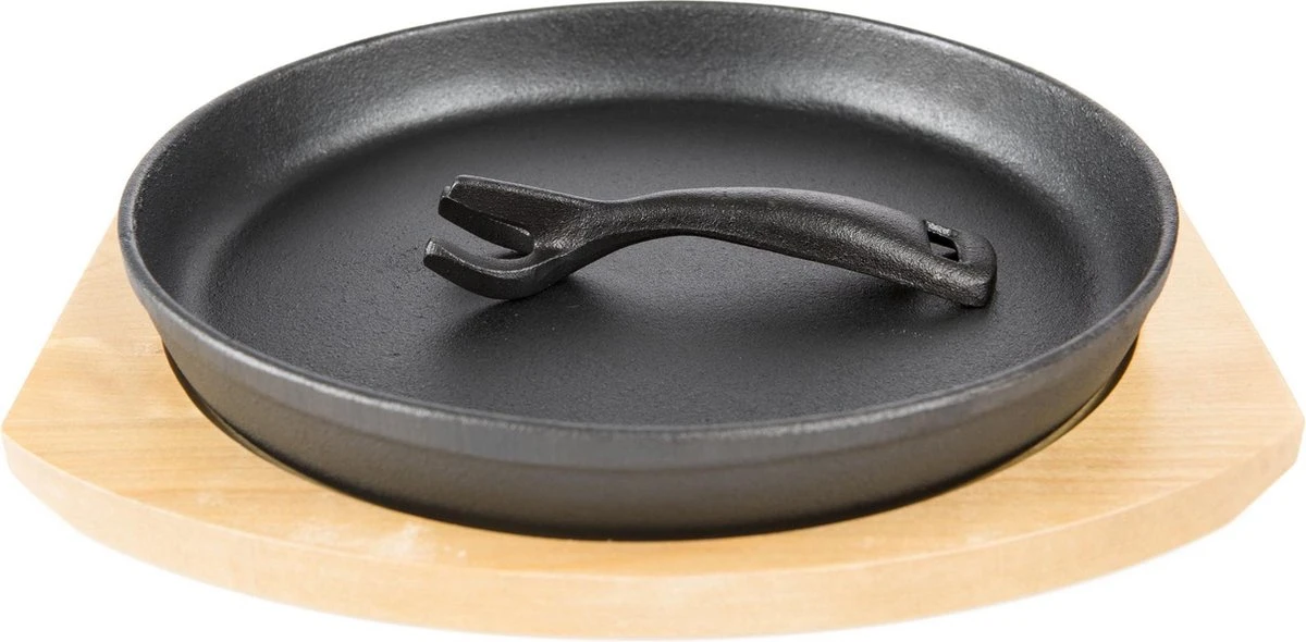 Grill Guru Cast Iron Cooking Plate & Holder 4 Grill Guru Cast Iron Cooking Plate & Holder - Afbeelding 2