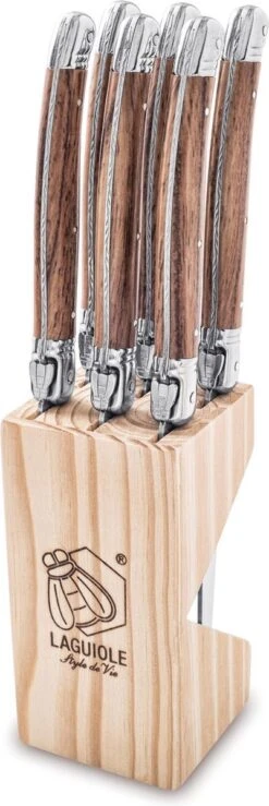Laguiole Premium Line Steakmessen Wood