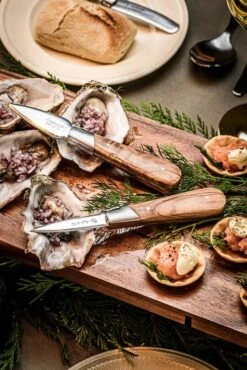 Laguiole Luxury Line Oester Geschenkset Olijfhout -Barbecue-Uitrusting Luxury Line Oester Geschenkset Olijfhout 6