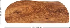 Bowls & Dishes Olijfhouten Borrelplank 55 T/m 60 Cm -Barbecue-Uitrusting Olijfhouten Borrelplank 55 tm 60 Cm 3