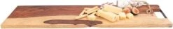 Pure Rose Wood Serveerplank 69 Cm Met Metalen Handvat -Barbecue-Uitrusting Pure Rose Wood Serveerplank 69 Cm Met Metalen Handvat 4