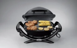 Weber Q 1400 Dark Grey Stand -Barbecue-Uitrusting Weber Q 1400 Stand eten 2