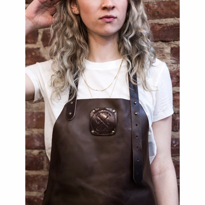 Witloft Leren Schort Classic - Dark Brown 4 Witloft Leren Schort Classic - Dark Brown - Afbeelding 2